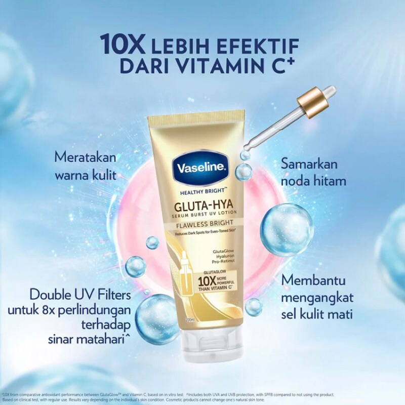 (MANADO) VASELINE - GLUTA HYA FLAWLESS BRIGHT 200ml