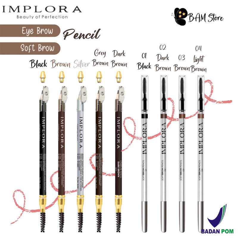 IMPLORA PENSIL ALIS Eyebrow Softbr Termurah Original