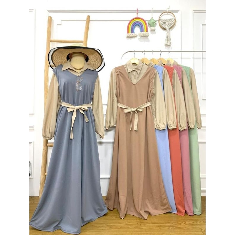 gamis voxy korea 2in1