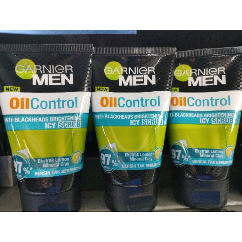 garnier man oil control icy scrub 100ml
