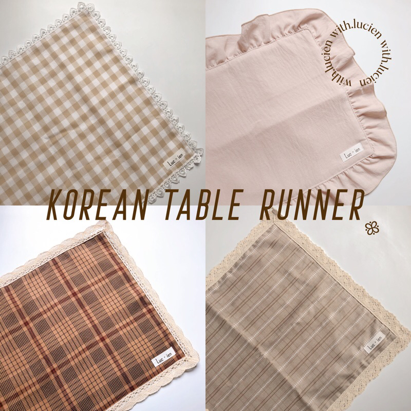 • korean aesthetic table runner • with.lucien •