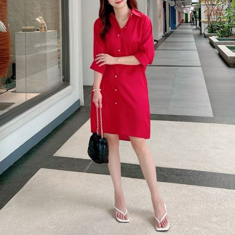 Karine Flower Button Dress