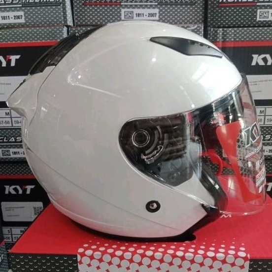 KYT galaxy flat R solid white original SNI DOT