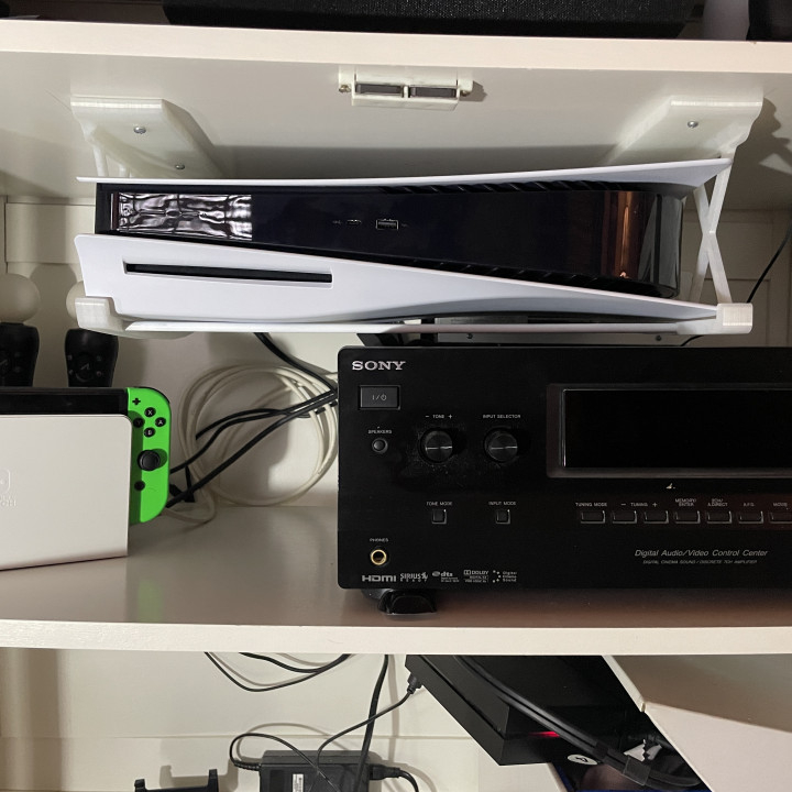 Underdesk Bracket Ps5 Disc Version Console Mount Holder Dudukan - n0