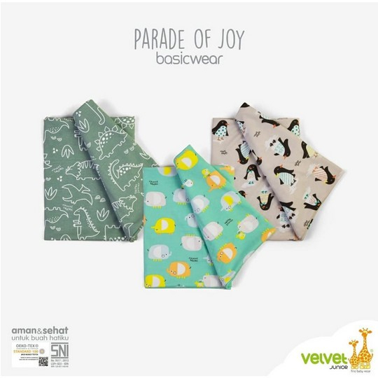 [ Makassar ] - Bedong Velvet Junior (3pc)