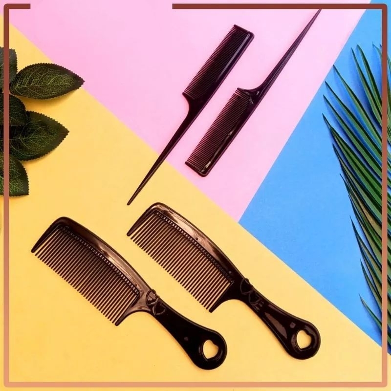 Sisir Set Hitam Polos isi 2 Pcs