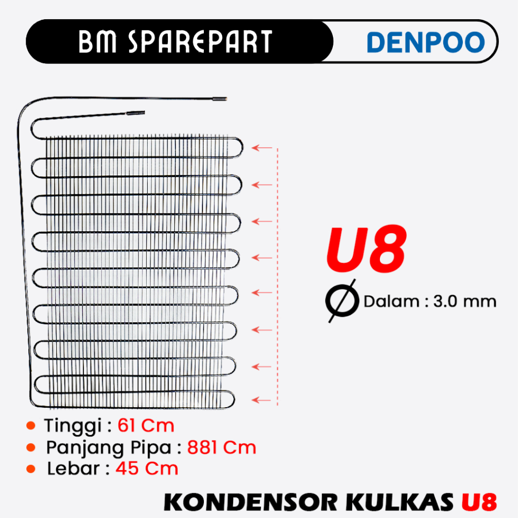 KONDENSOR KULKAS - CONDENSOR 8U