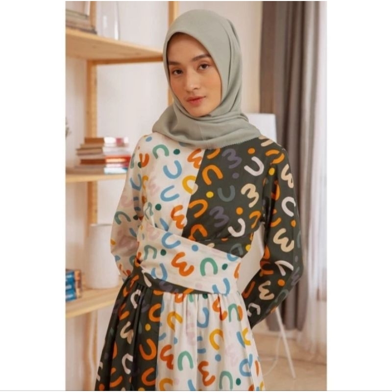 Hijab Chic - Avyanna Green Cream Pattern