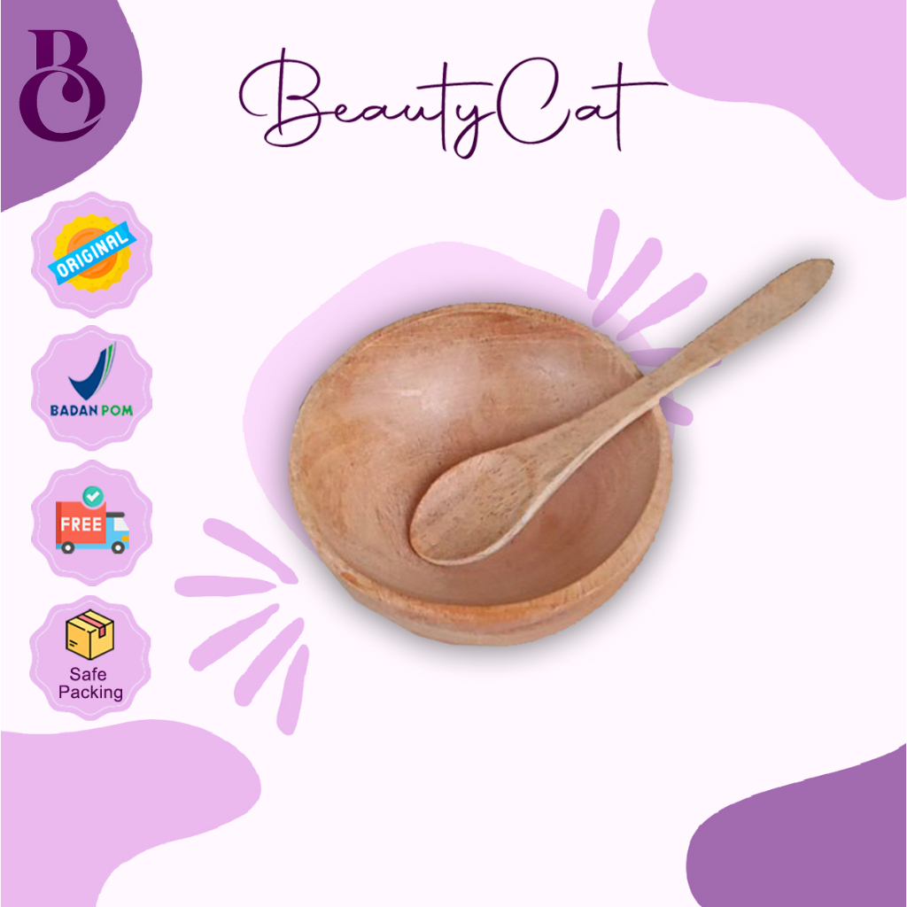 Set Mangkok Masker Kayu