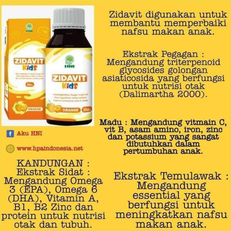 Zidavid || Suplemen Anak || Vitamin anak