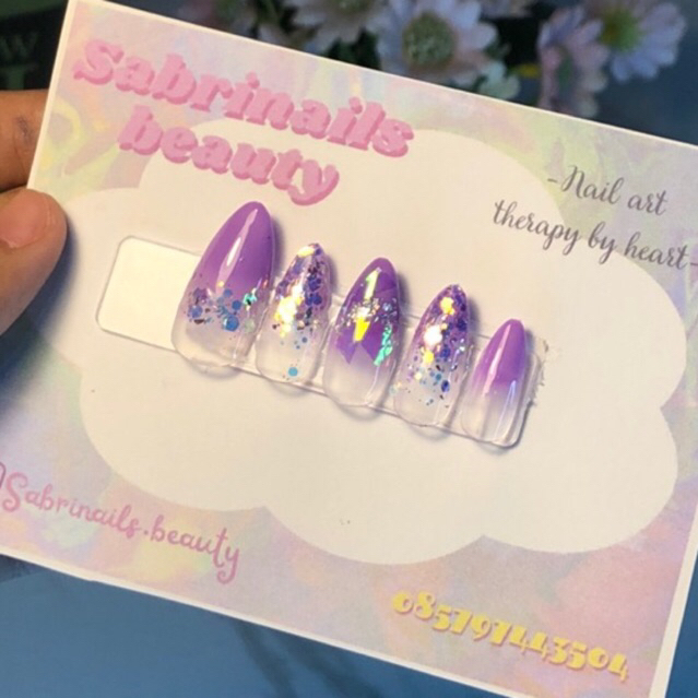 PEARLY LILAC NAILS | KUKU PALSU