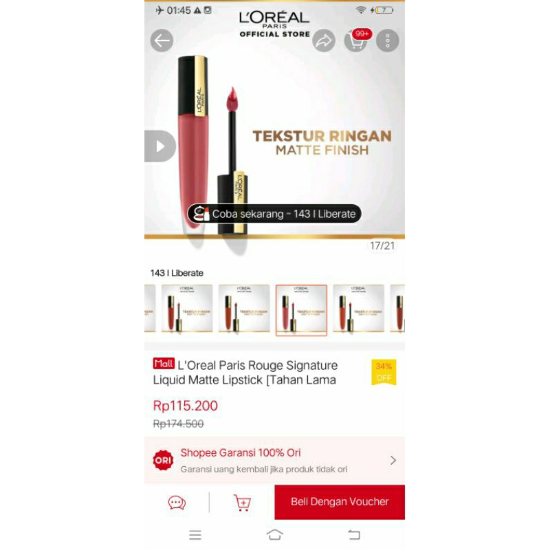 Lipcream L'oreal Paris