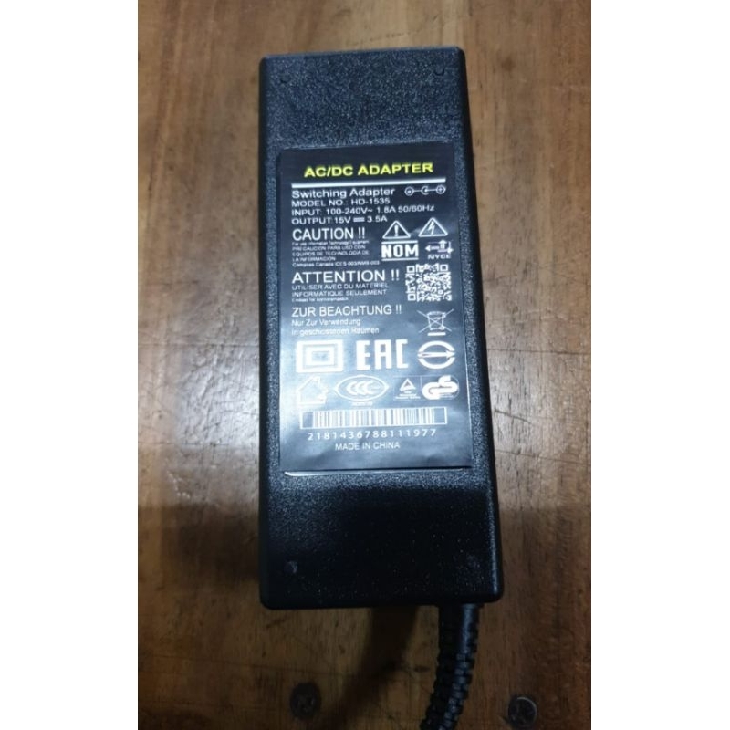 Adaptor 15V 3.5A Model HD1535