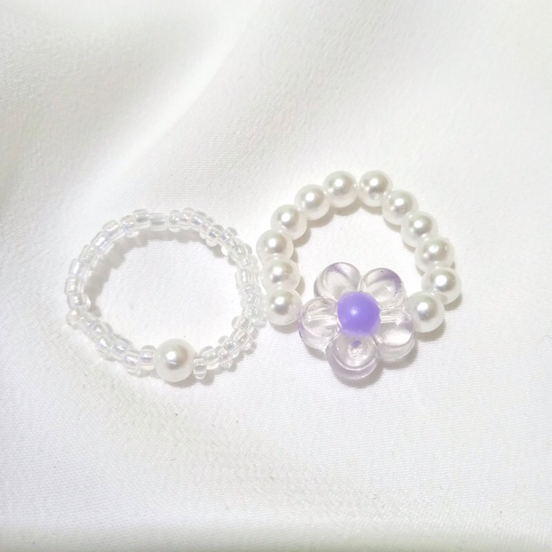 Beads Ring Bloom (2pcs)