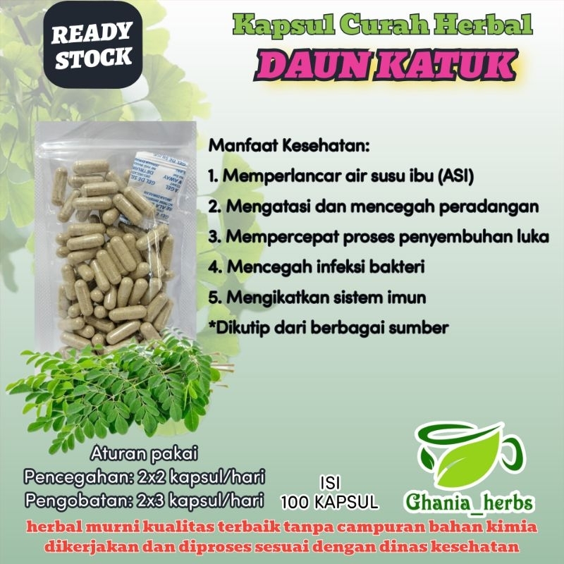 Kapsul Herbal DAUN KATUK isi 100 Kapsul