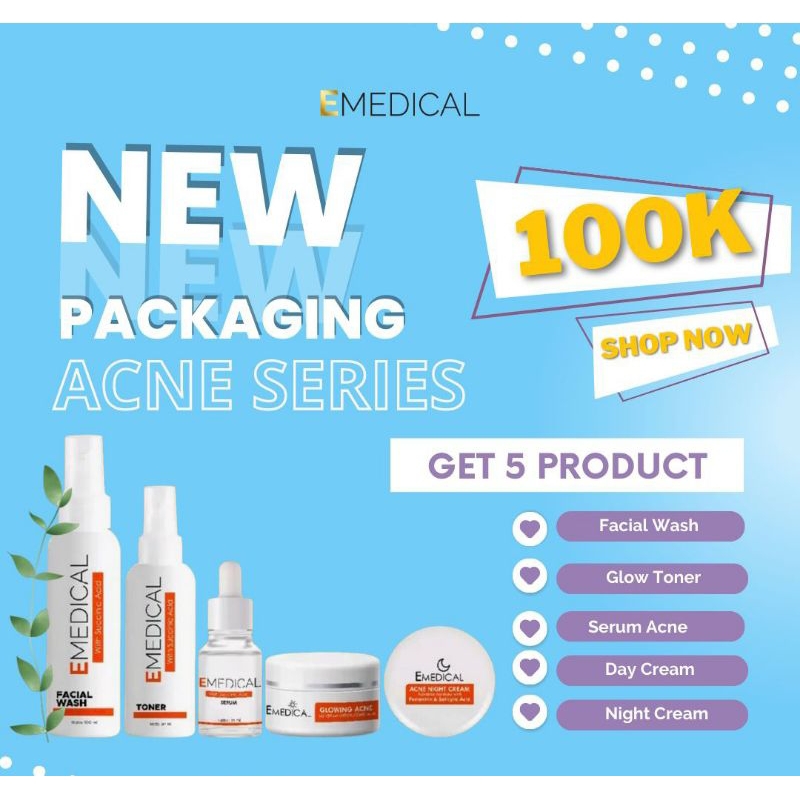EMEDICAL skincare Acne new packaging