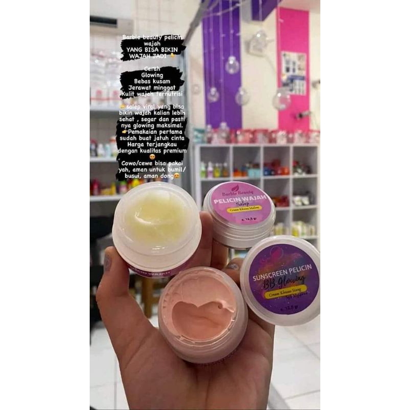 salep pelicin dan sunscreen