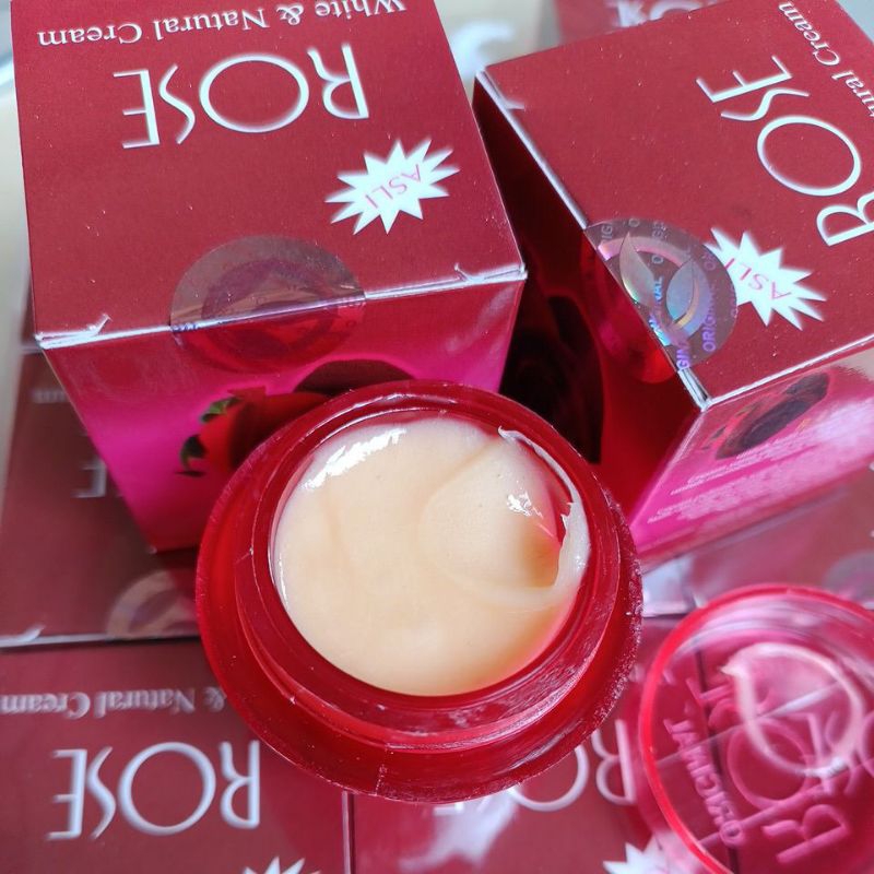 (12pc) Cream Rose holo daun