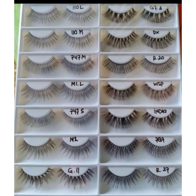 Bulumata campur 12 pcs bonus lem