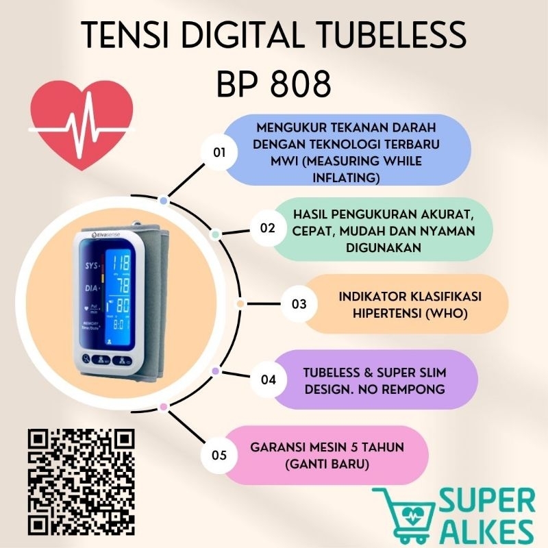 Tensimeter Digital Elvasense BP808