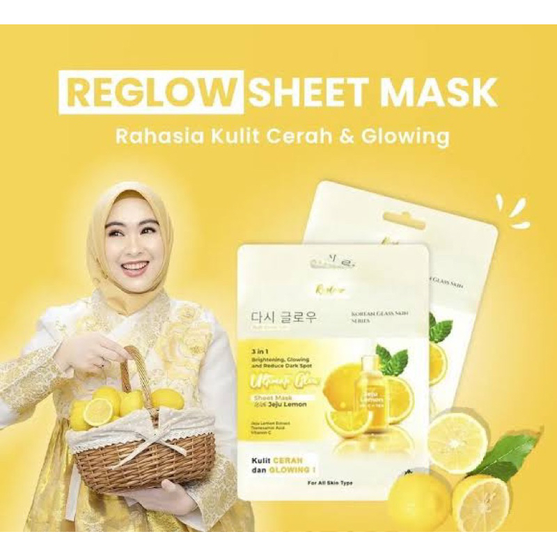 Reglow Sheetmask Jeju Lemon Masker Vit C