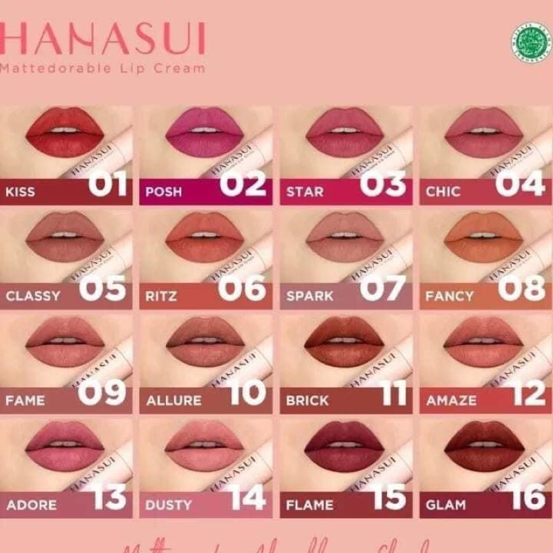 Lipmatte hanasui 16 shade