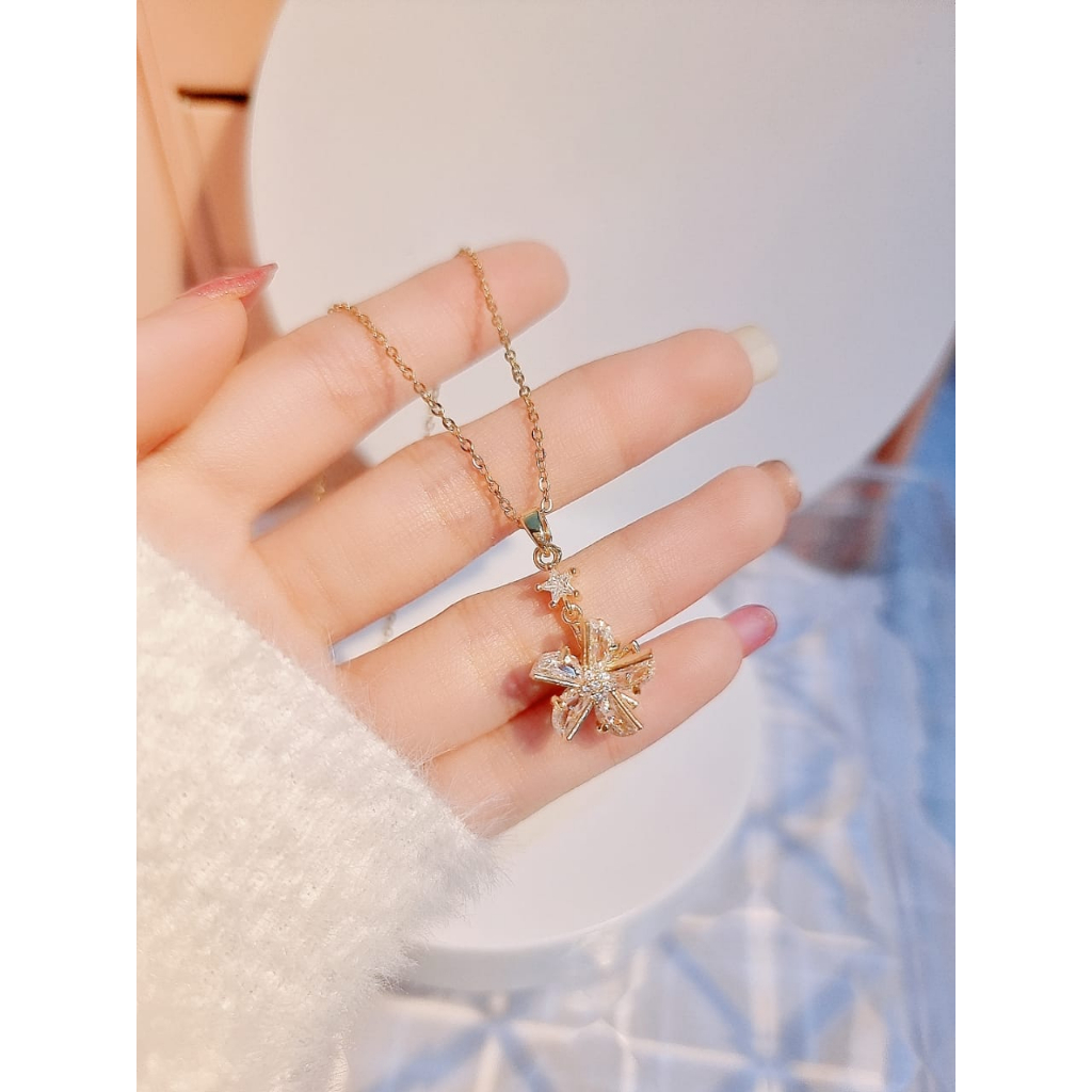 Kalung Binta Kristal Titanium