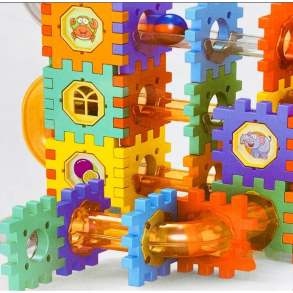 mainan rolling ball building blocks