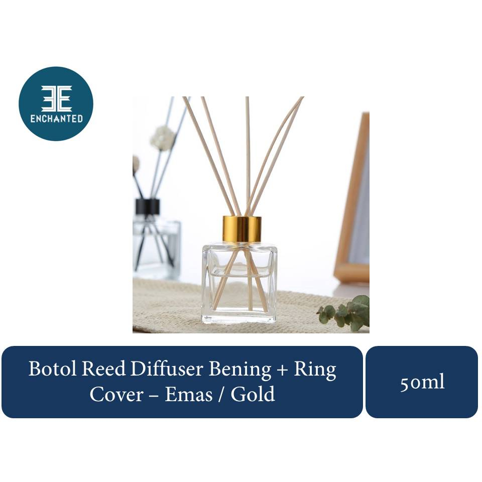 Botol Reed Diffuser Bening + Ring Cover 50ml