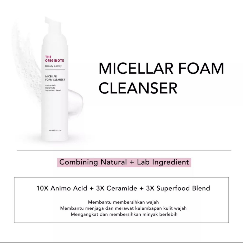 the Originote Micellar Foam Cleanser