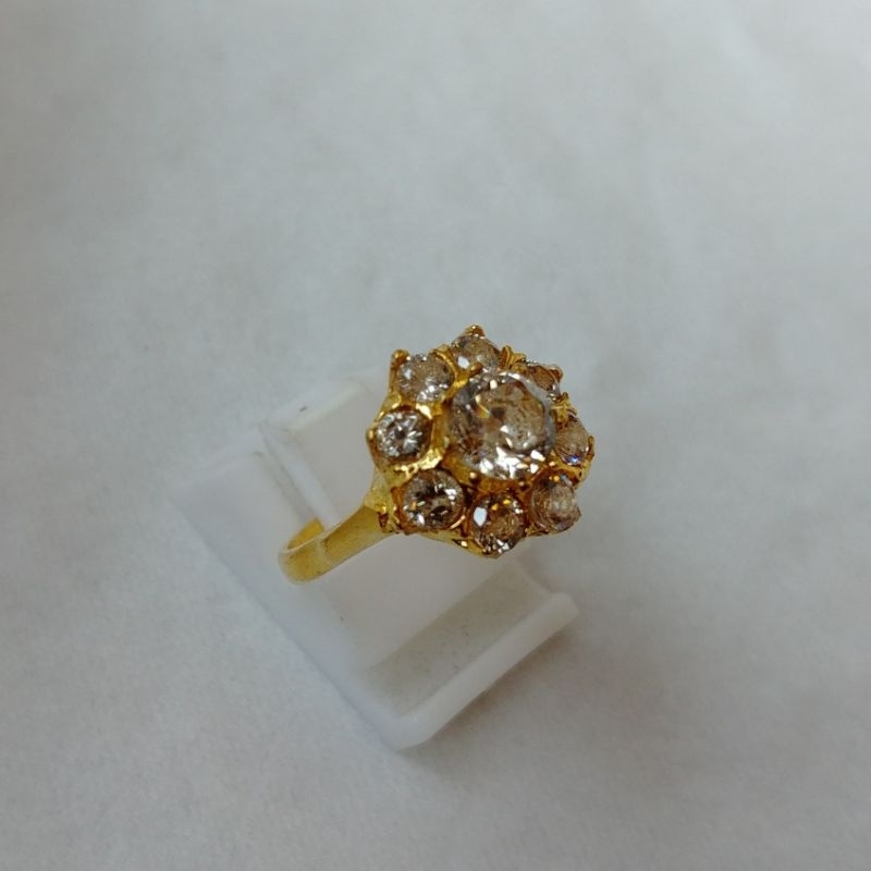 Cincin Lapis Emas 24k Model Permata Markis