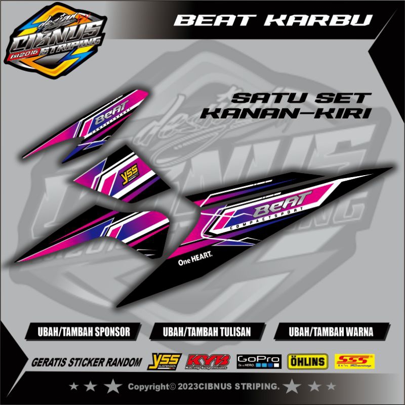 Striping Variasi Honda Beat Karbu.Bisa Request