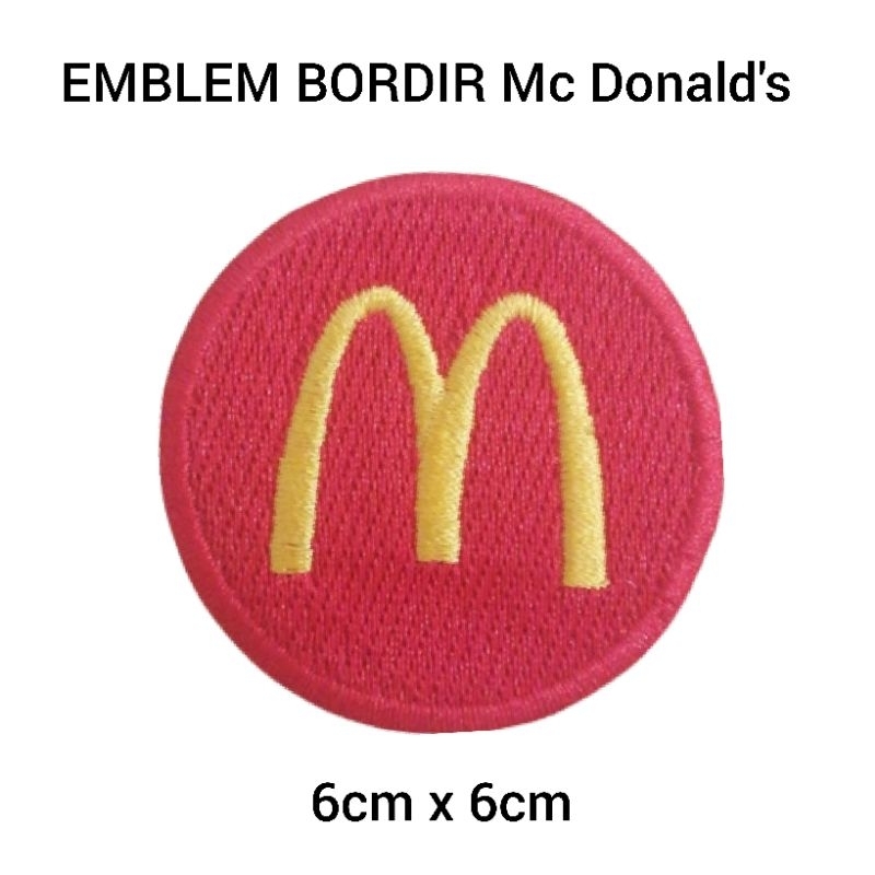 Emblem Patch Bordir Mc donald's