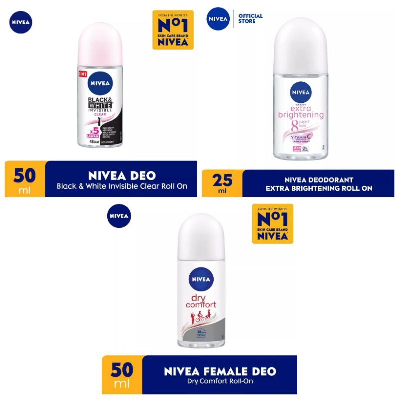 Nivea Roll On 50ml 25ml