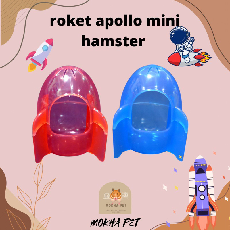 roket apollo mini tempat mandi hamster