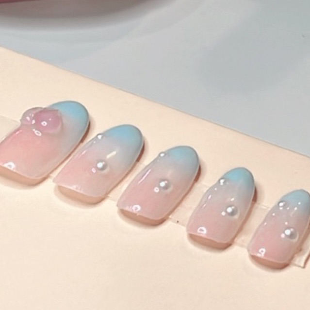 Korean Gradient Press On Nails