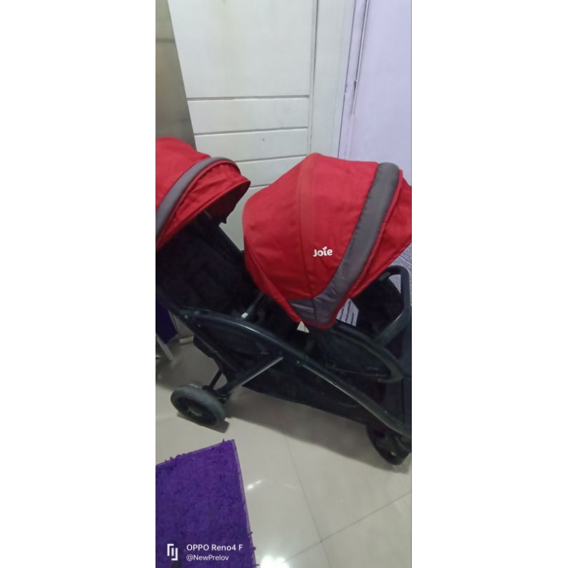 stroller joie evalite duo preloved good condition red