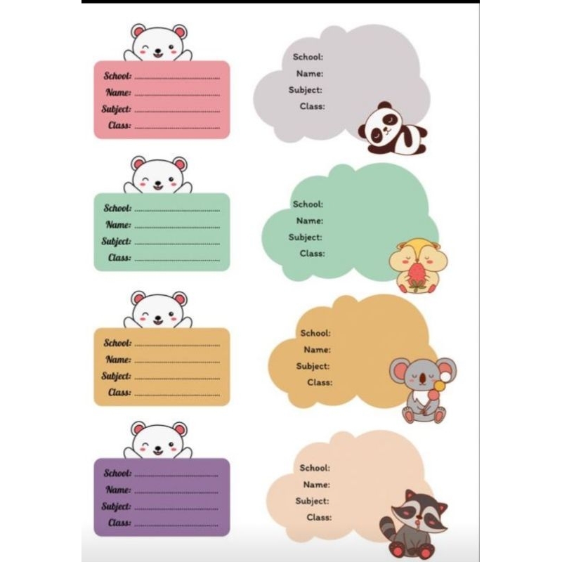 Custom/ Stiker Label Buku