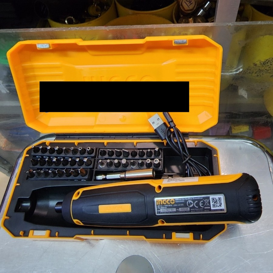 OBENG CORDLESS SCREWDRIVER BATERAI SKRUP BOR MINI