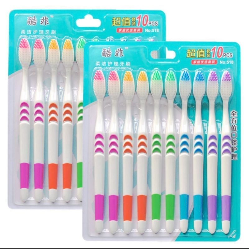 sikat gigi 1 pack isi 10pcs