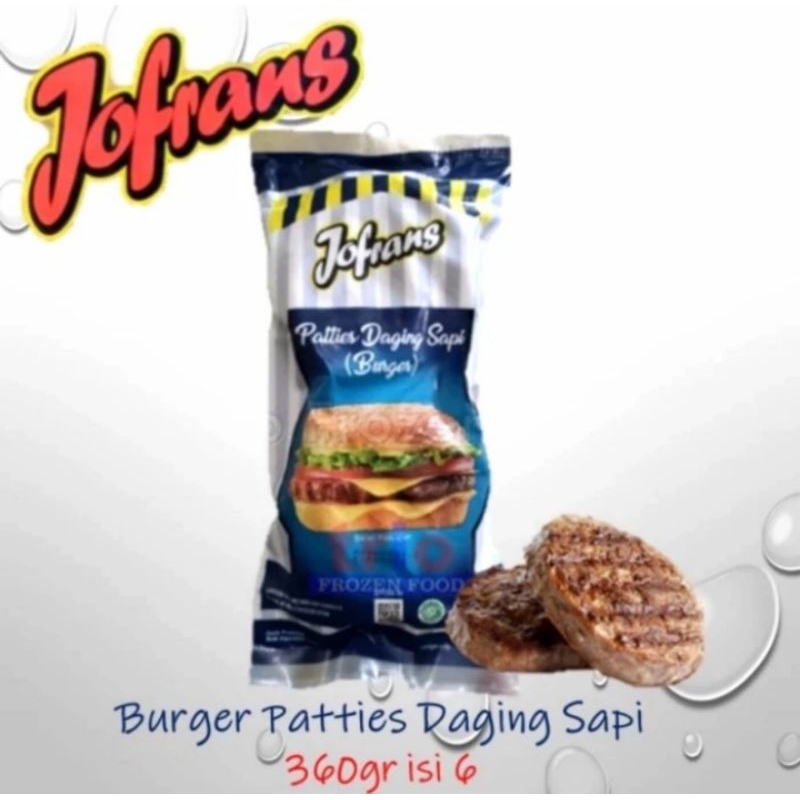 Jofrans Burger Patties Sapi 360gr