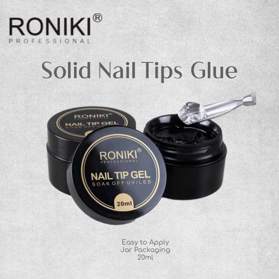 Roniki Solid Nail Tip Glue / Multifunction Solid Gel Glue 20ml
