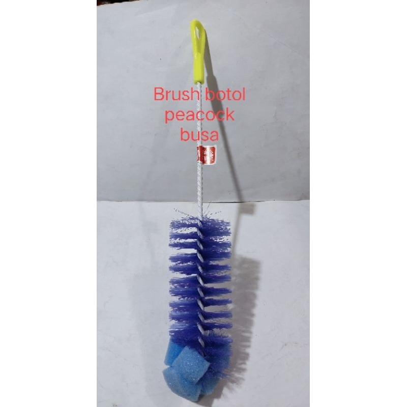 Sikat/brush botol Peacock busa /pc