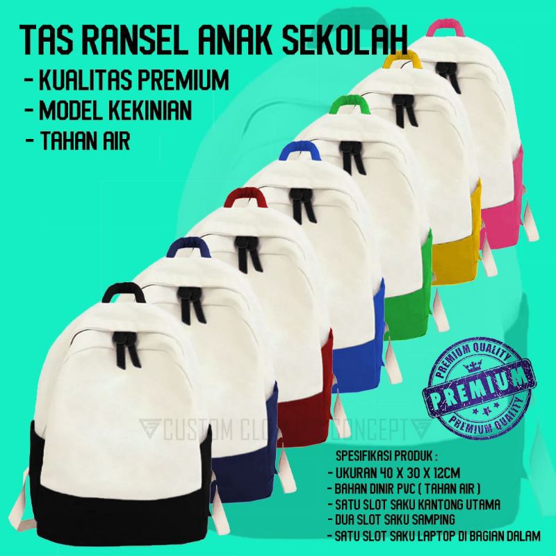 Tas ransel anak TK dan SD polos