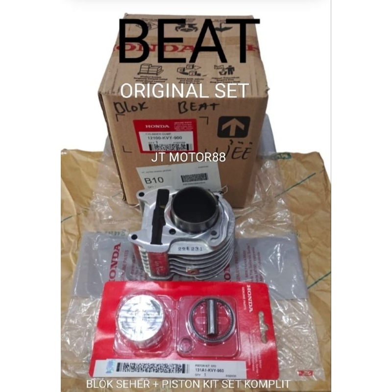 BLOK SEHER KOMPLIT PLUS PISTON KIT BEAT ORIGINAL SIZE STD 0.00