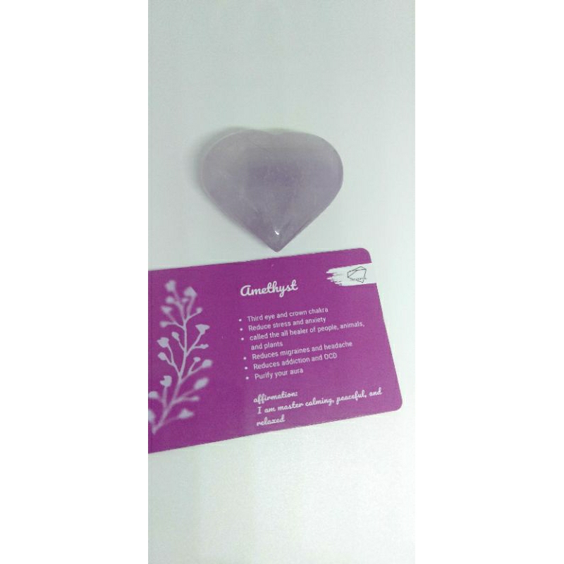 Amethyst Quartz Crystals Heart