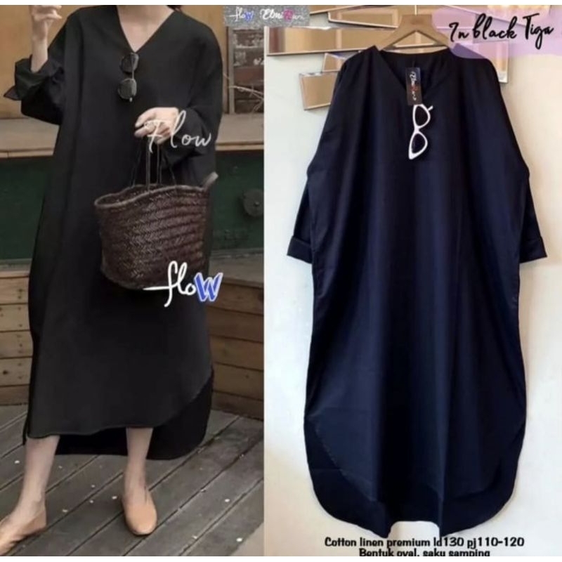 In black tunik