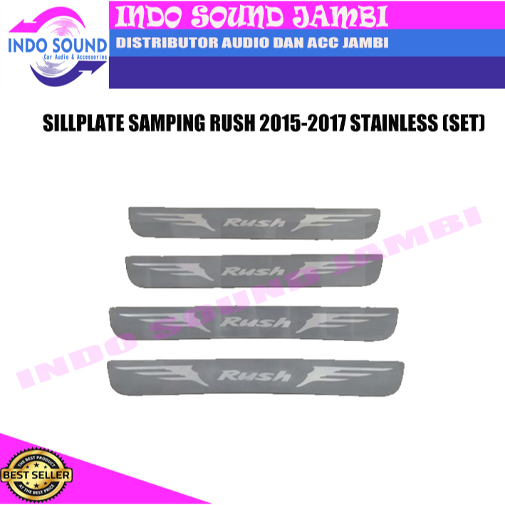 SILLPLATE PINTU SAMPING RUSH 2015-2017 STAINLESS (SET)