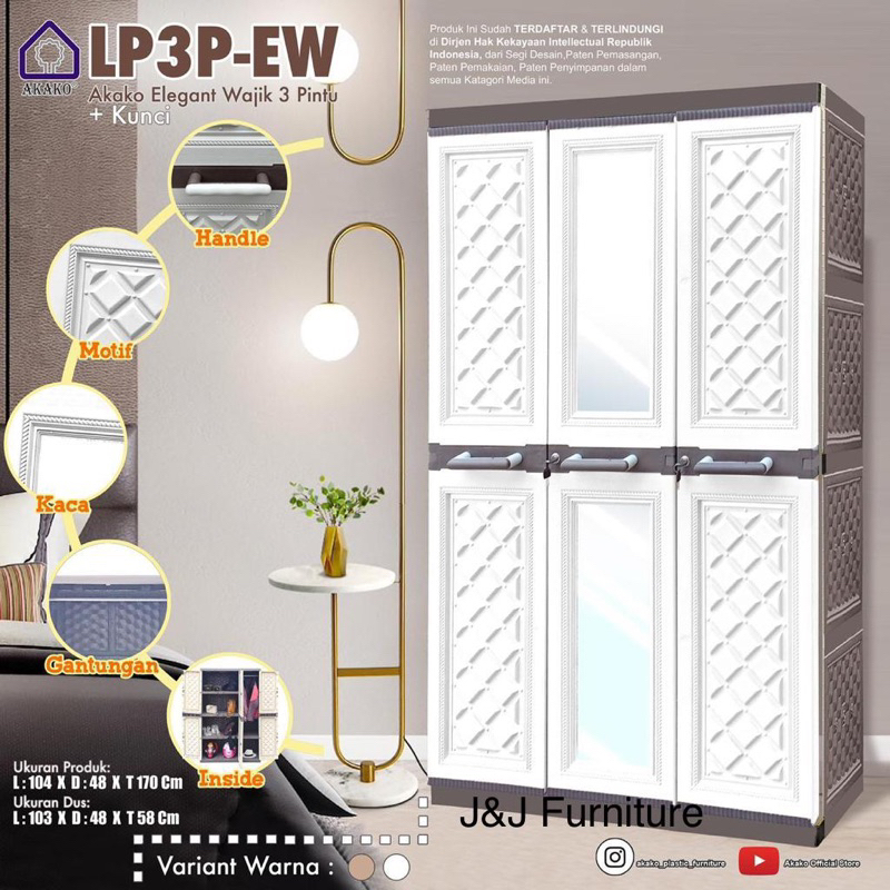 Lemari pakaian plastik 3p