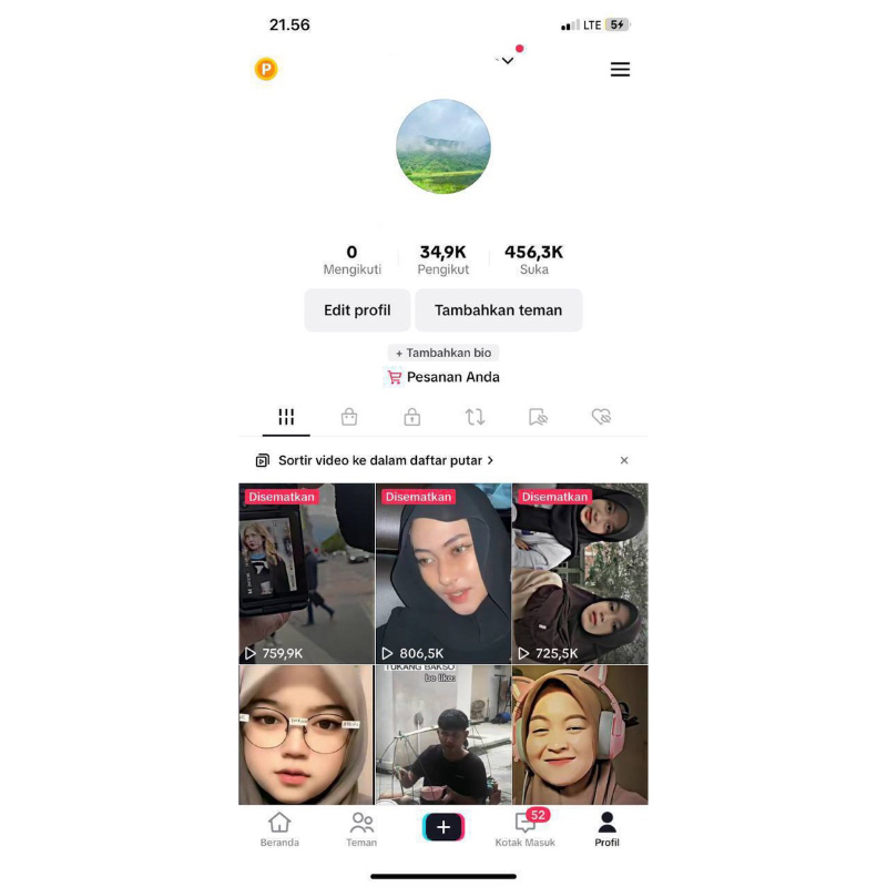 jual akun TIKT0k